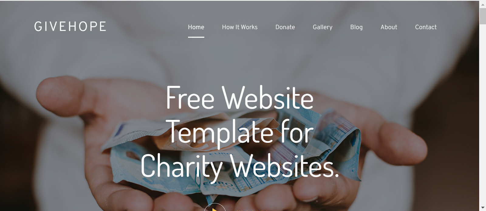 Bootstrap website templates, GiveHope