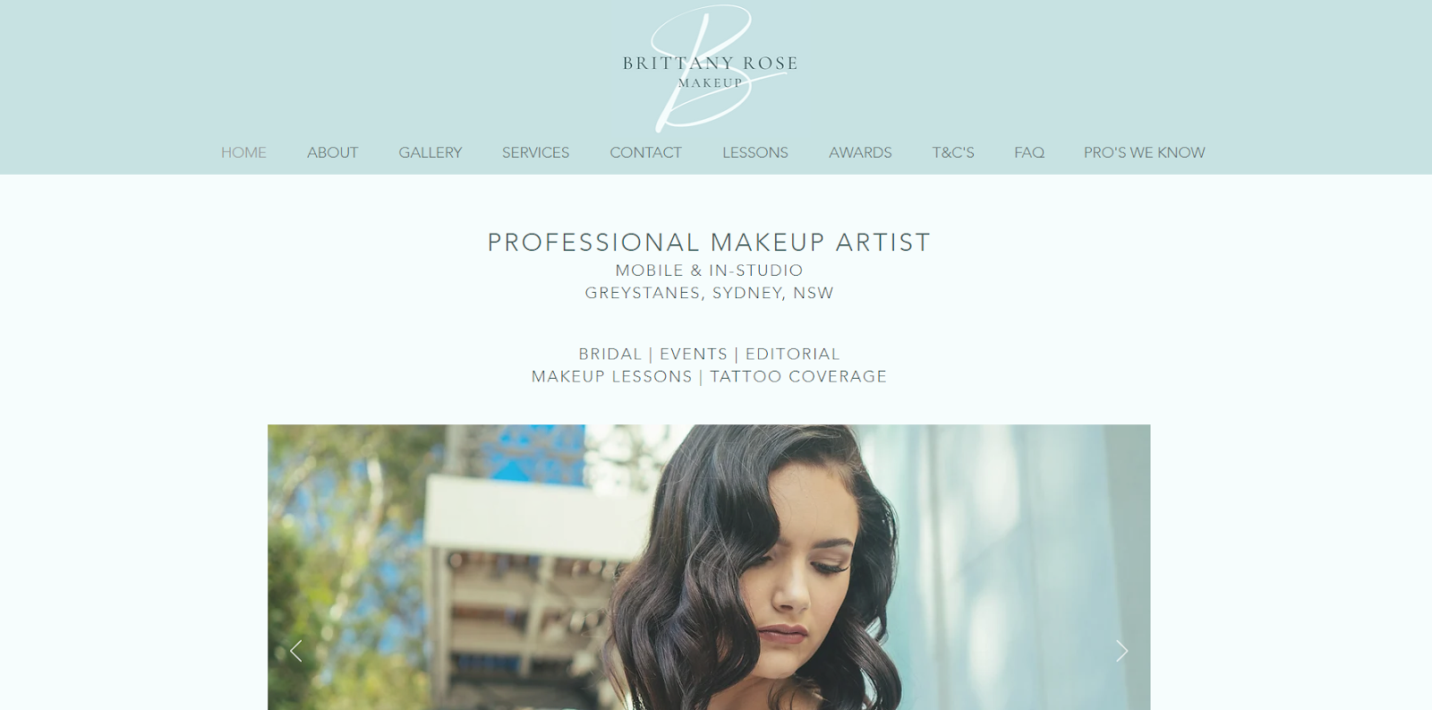 makeup artist website, Brittany Rose