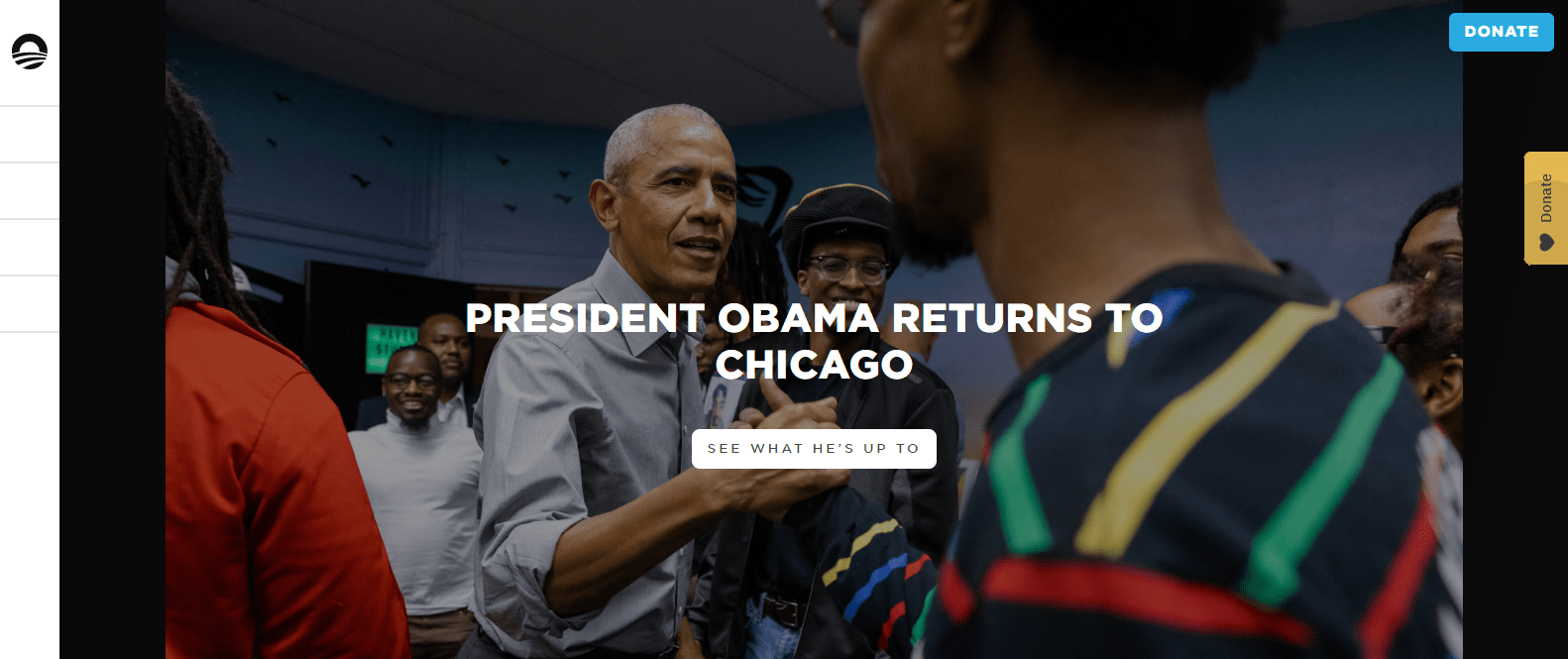 WordPress website examples, Obama Foundation