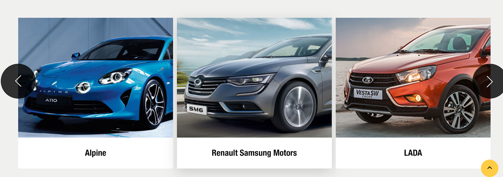 WordPress website examples, Renault Group