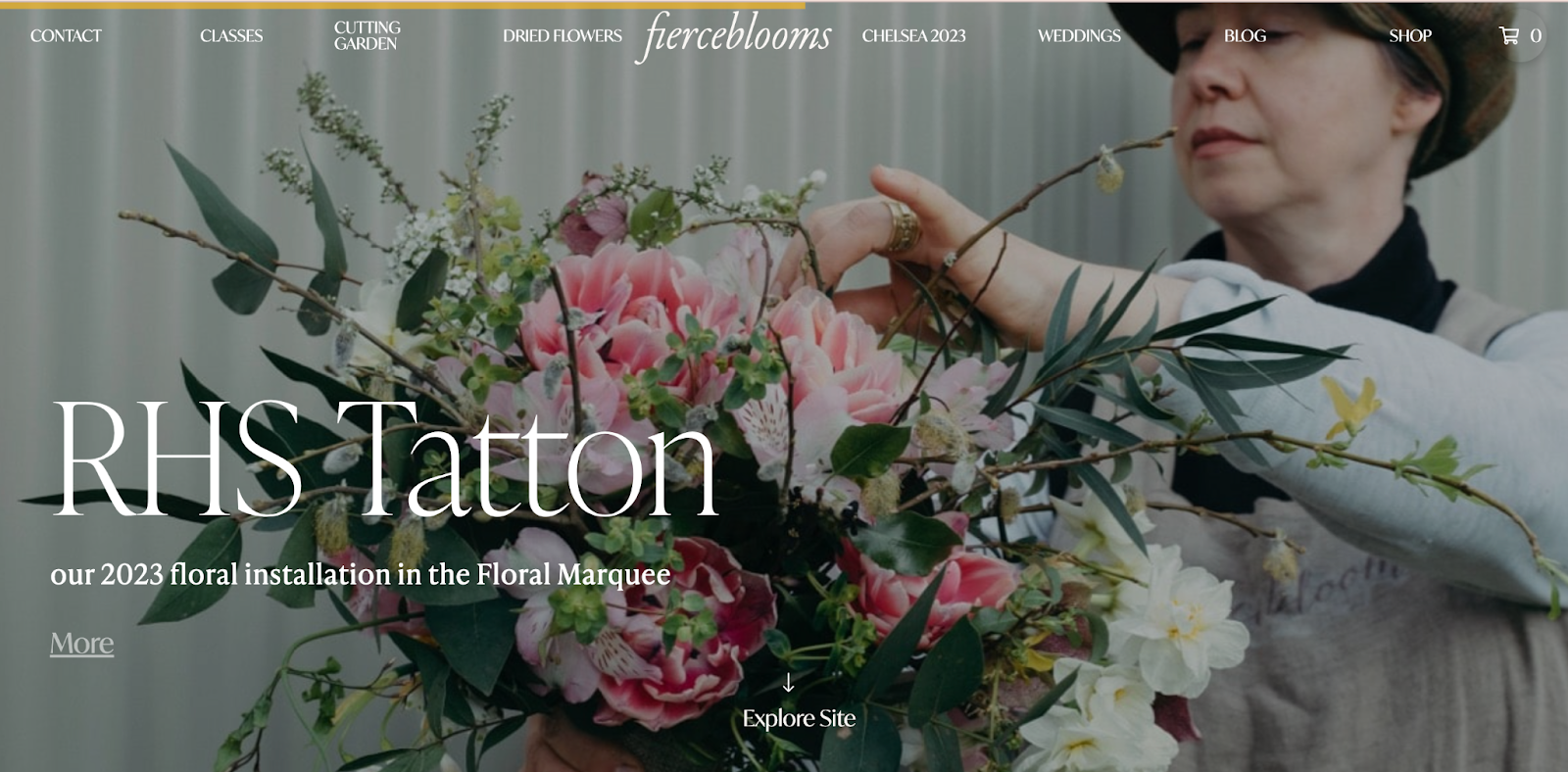 X theme wordpress example, Fierce Blooms