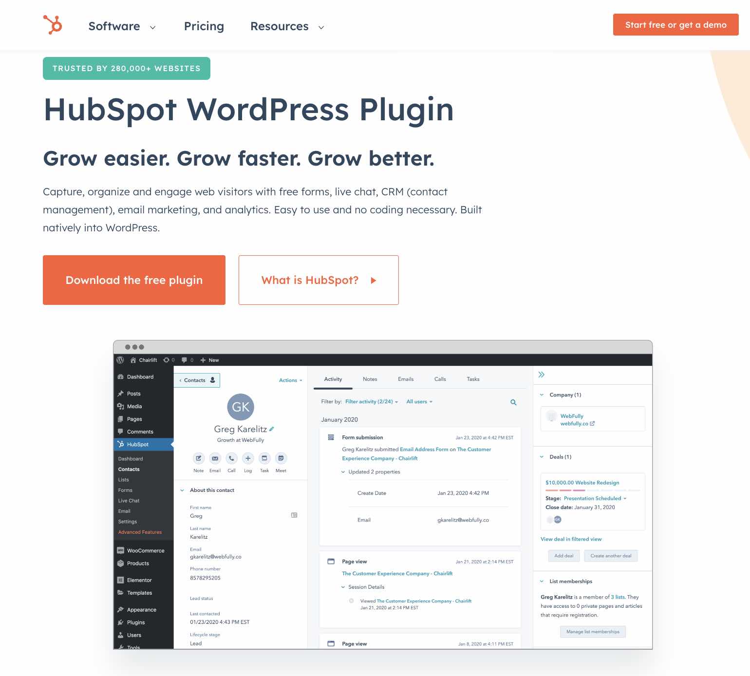 astra integration, hubspot