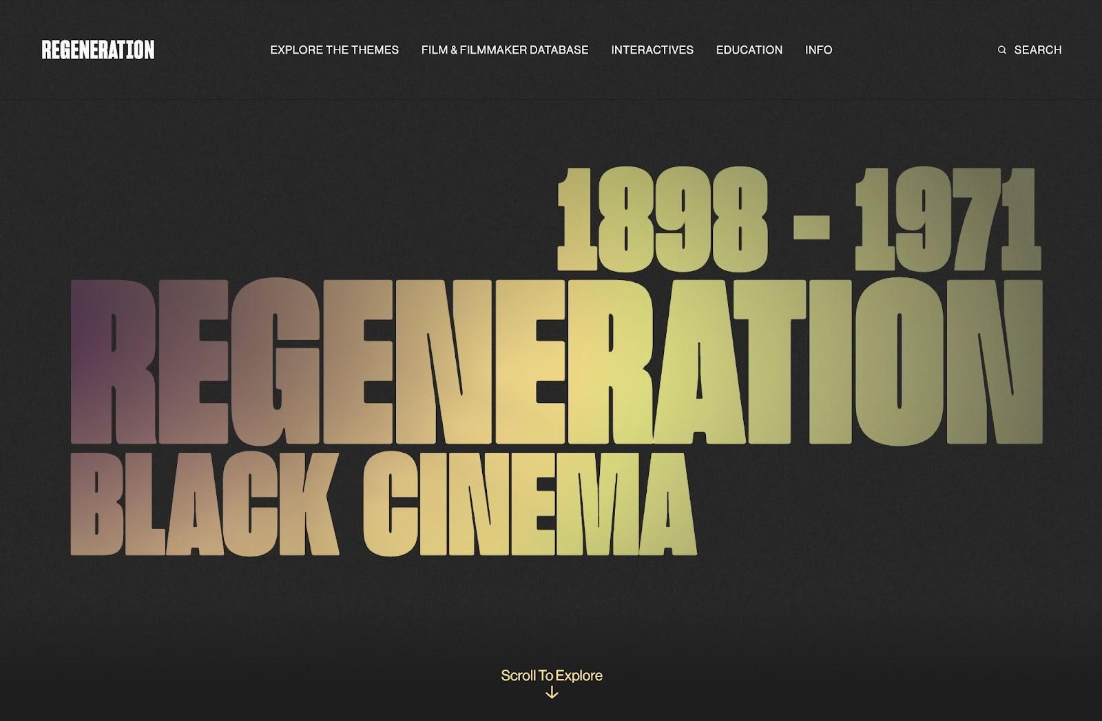 dark website themes, Regeneration