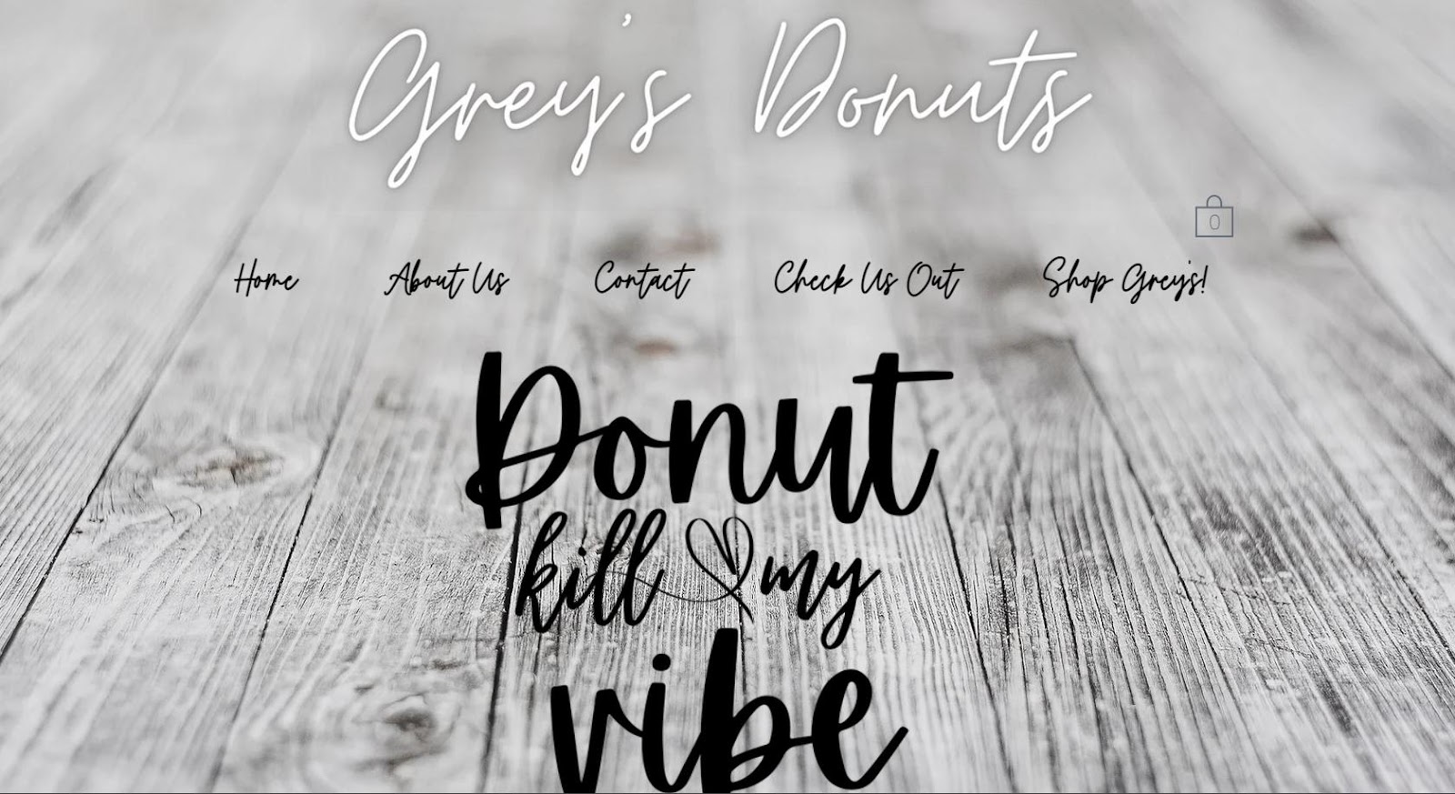 Food truck website design example from Grey’s Donuts.