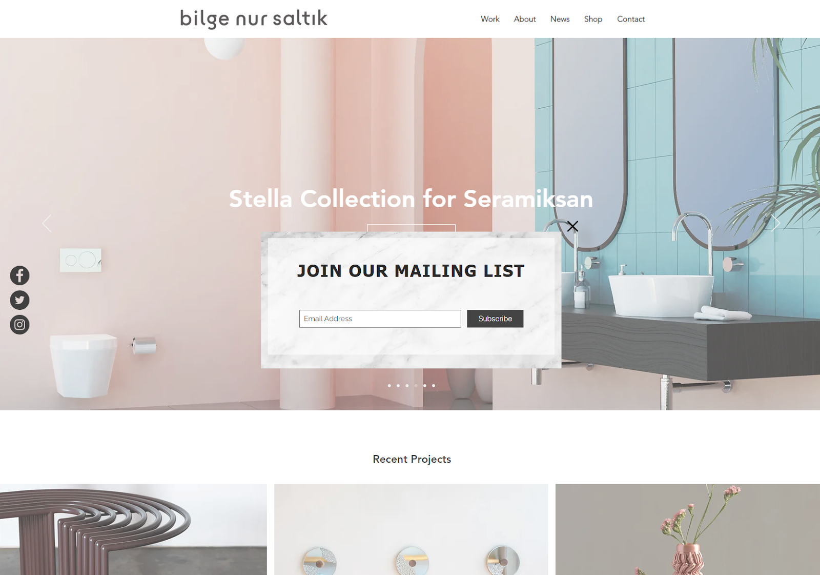 Best portfolio websites for developers, example from Studio Burge Nuk Saltik.