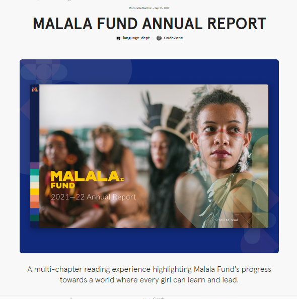 Malala Fund Annual Report