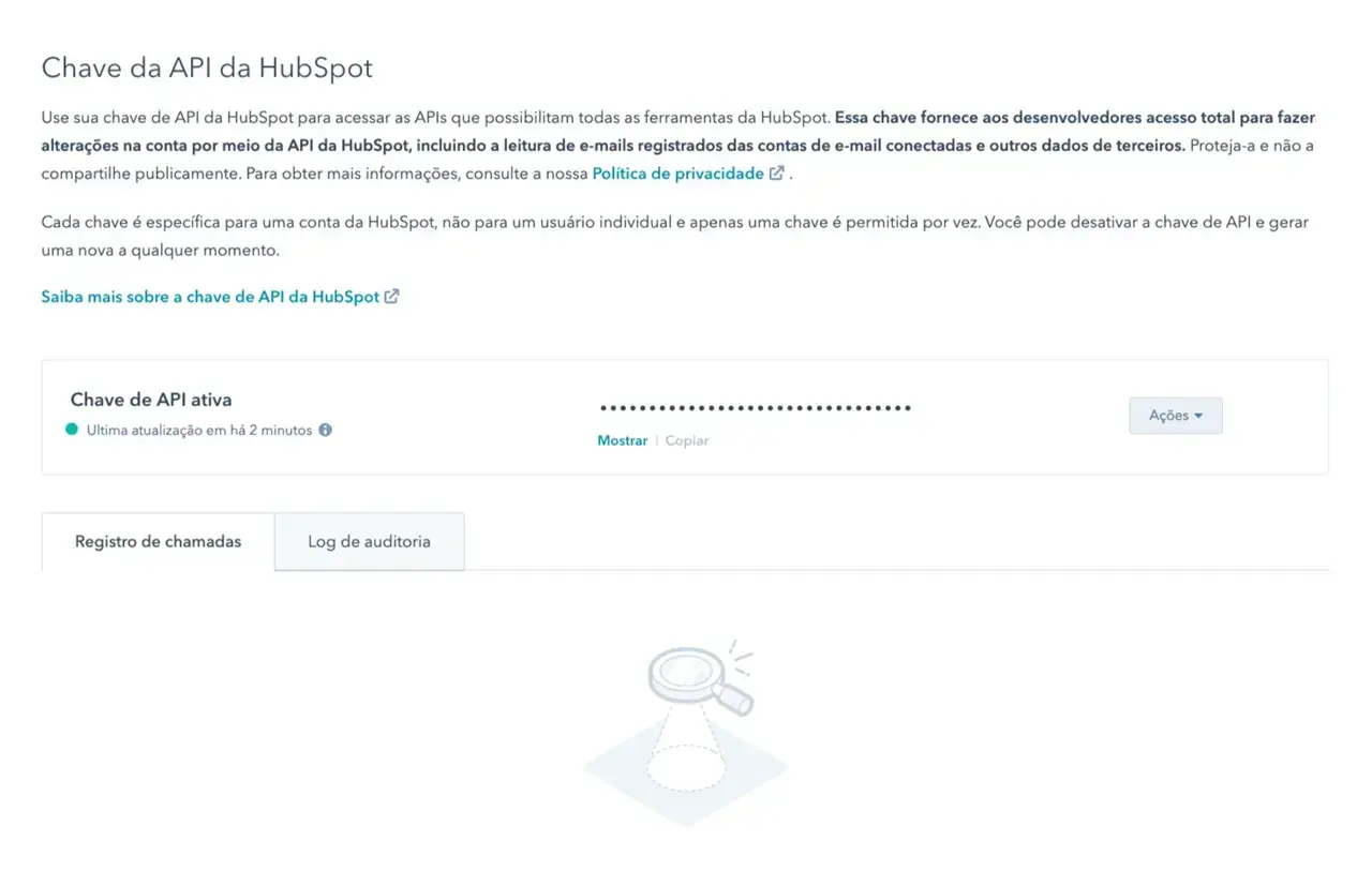 integração na sandbox da HubSpot