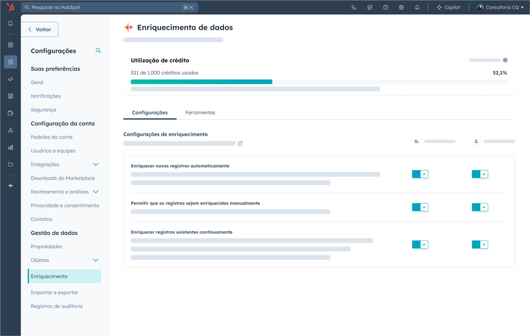 Configurar pontuação automatizada