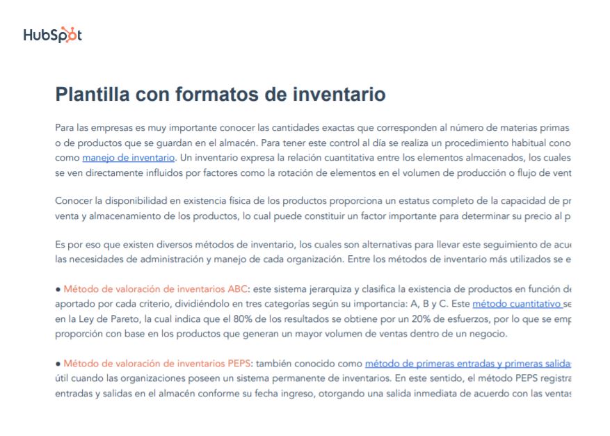 Cómo hacer formatos de inventario