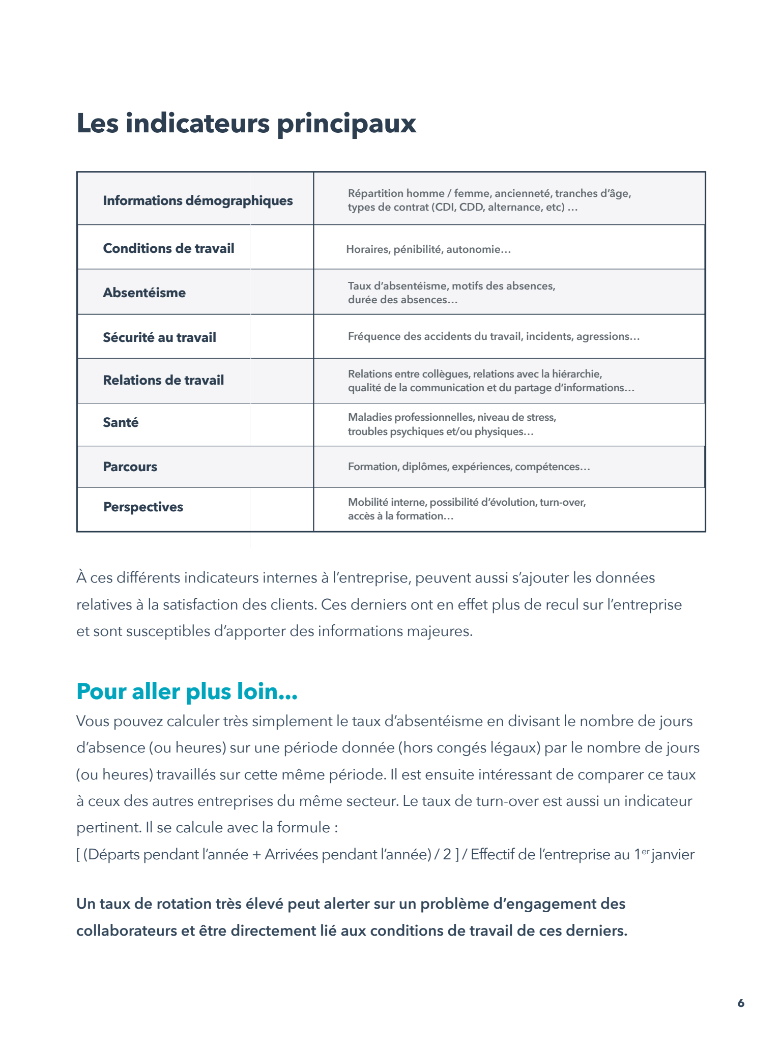 Quality of life at work page 6 