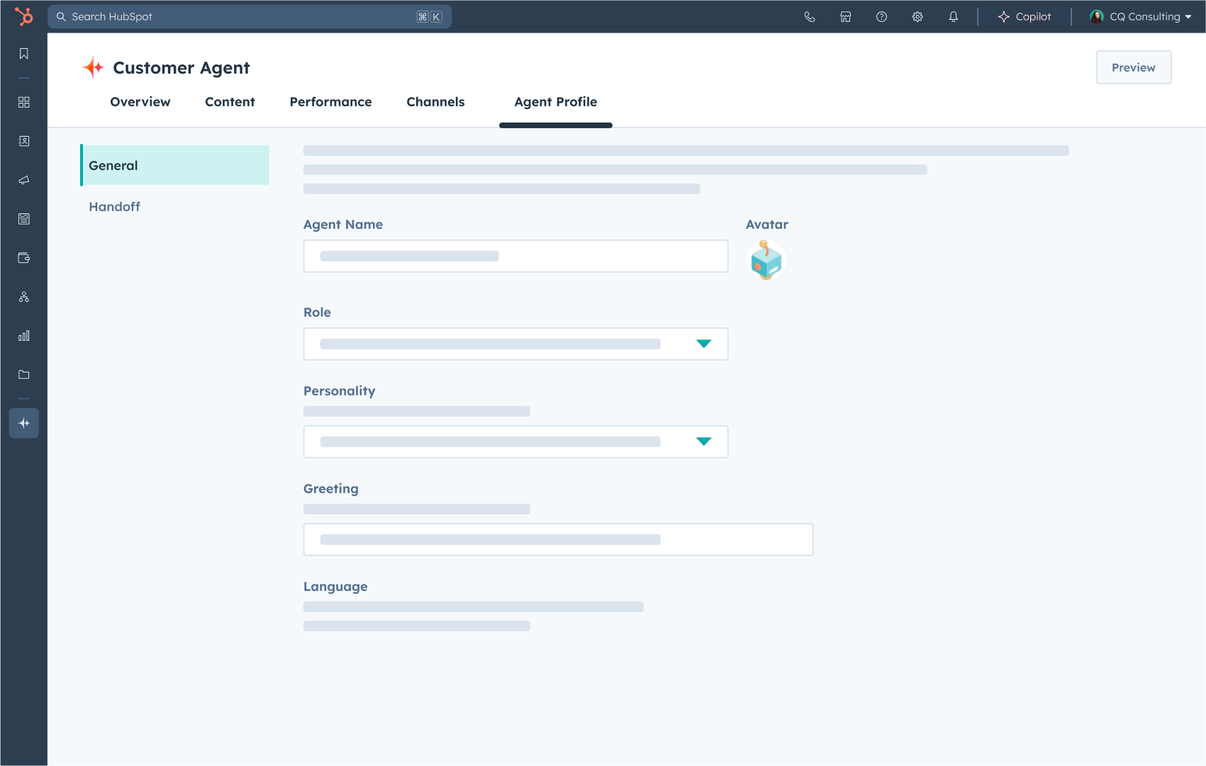 Breeze customer agent software showing AI bot settings 