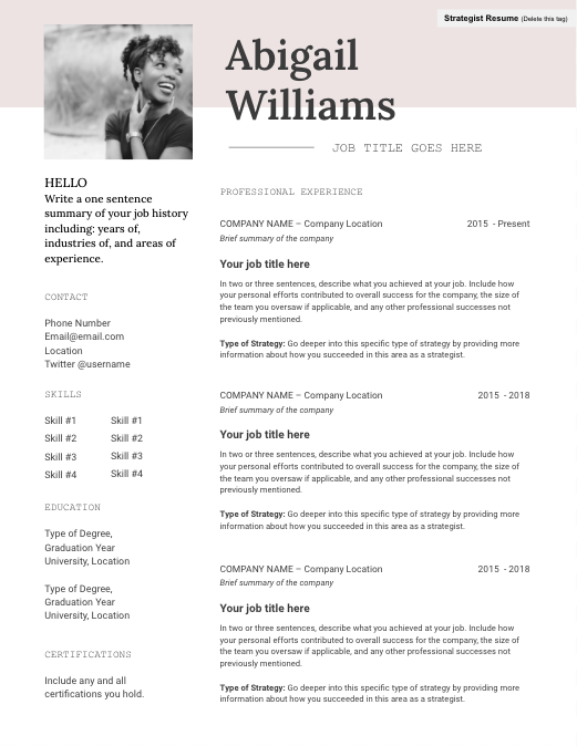 designed resume template
