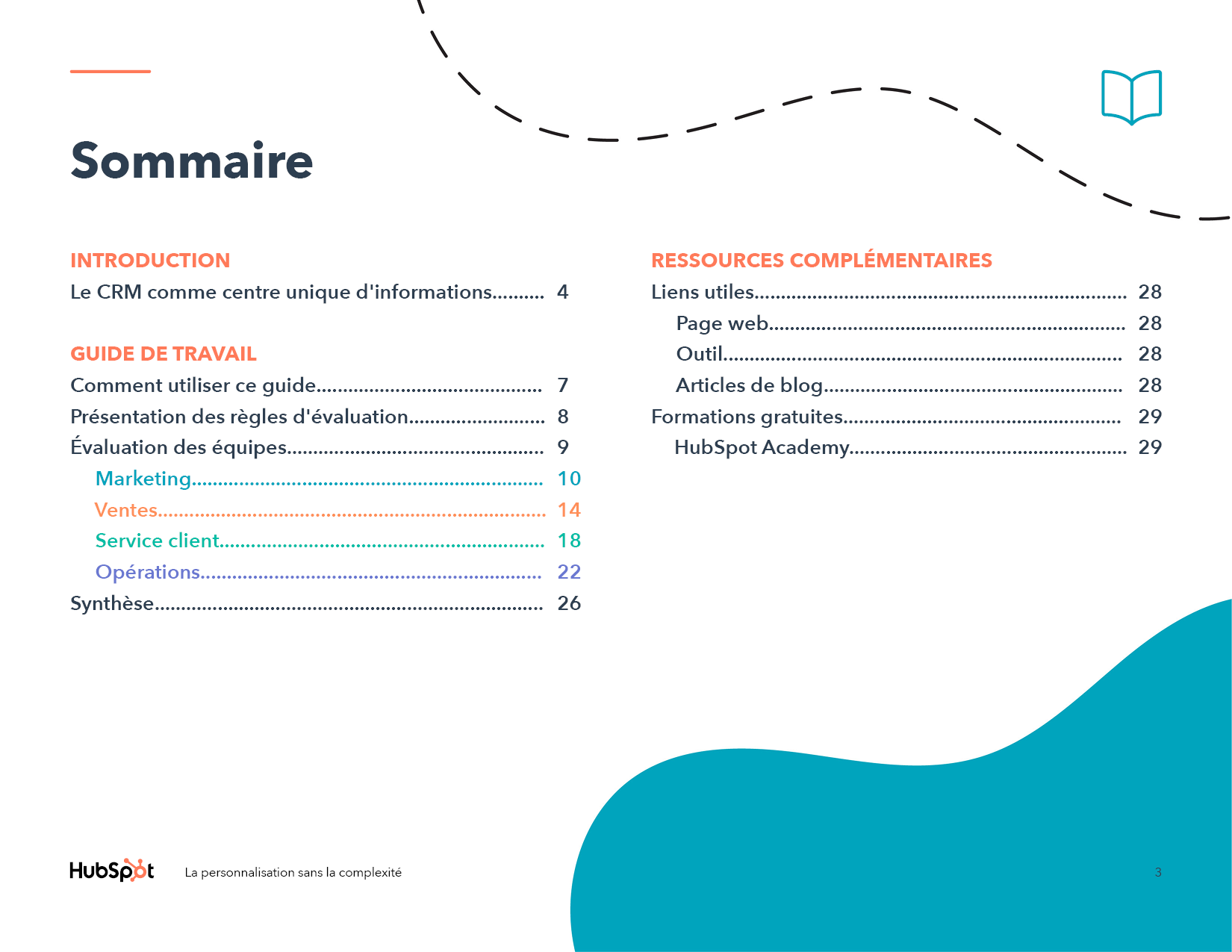 Guide de travail HubSpot : La personnalisation sans la complexité - Sommaire