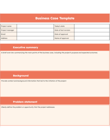 business plan template editable