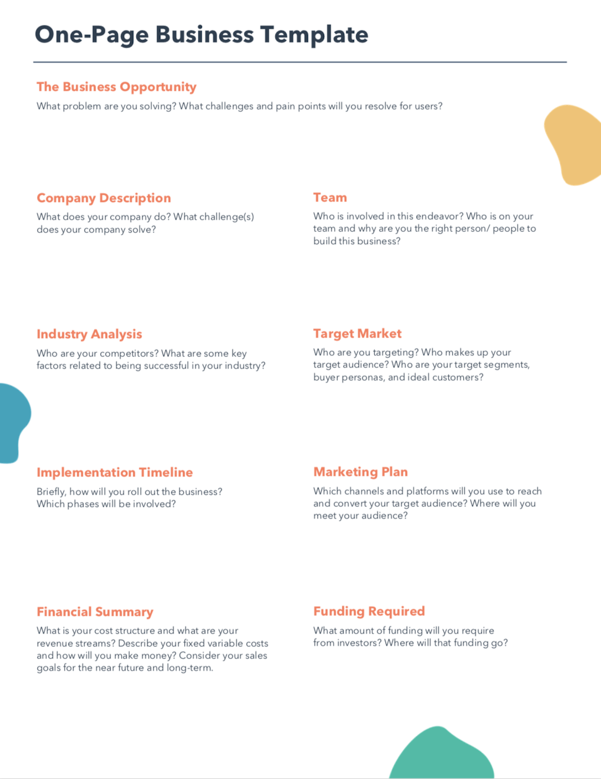 Free Printable Business Plan Template FREE PRINTABLE TEMPLATES