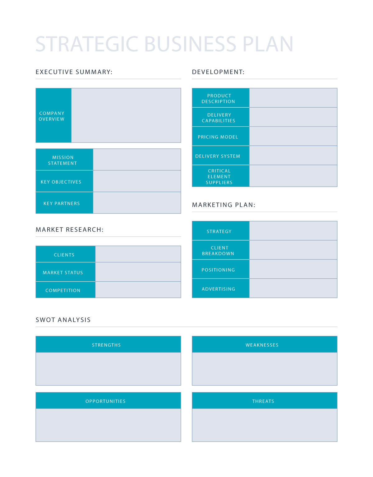 plan business plan templates