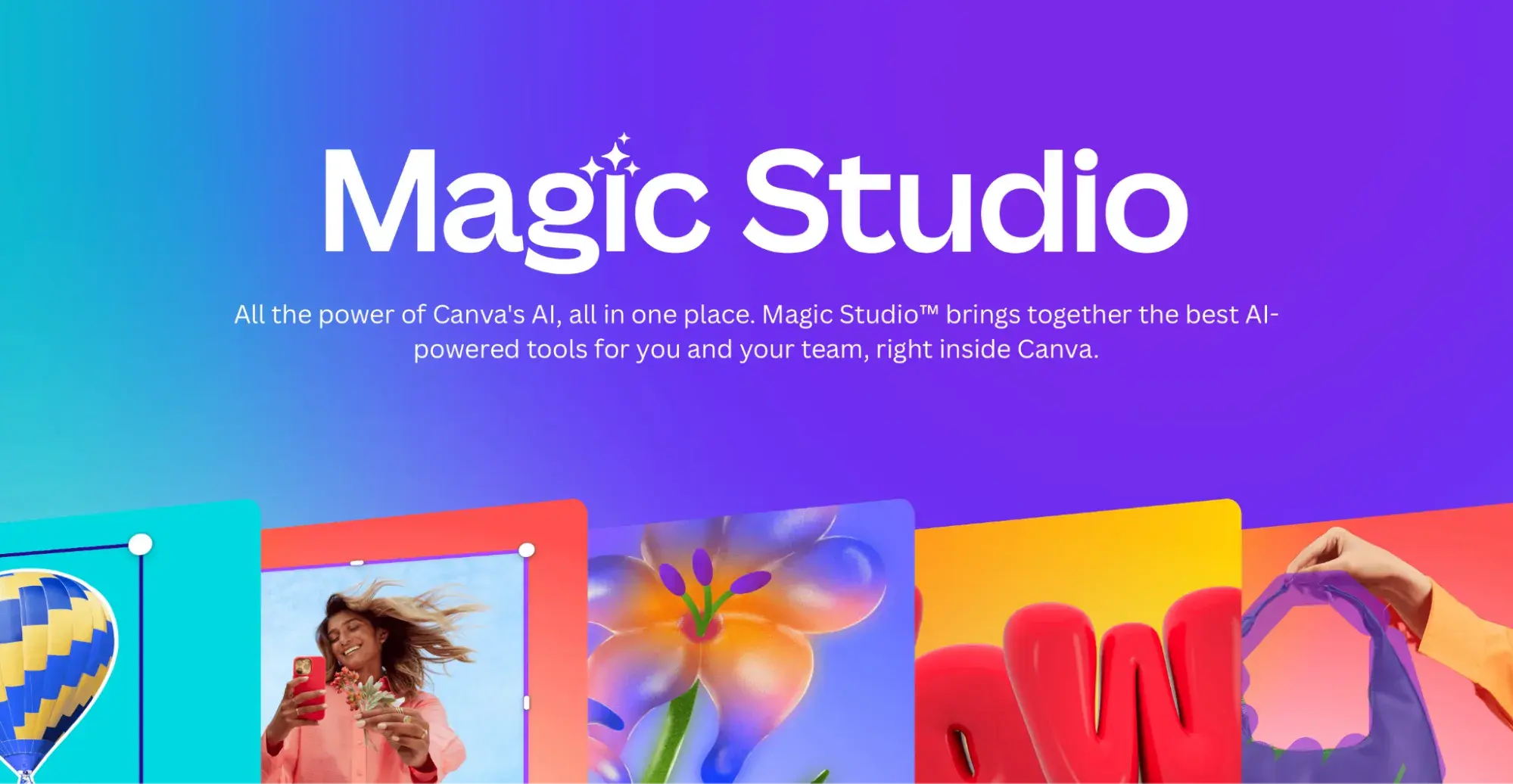 Screenshot of AI presentation maker Canva’s Magic Studio