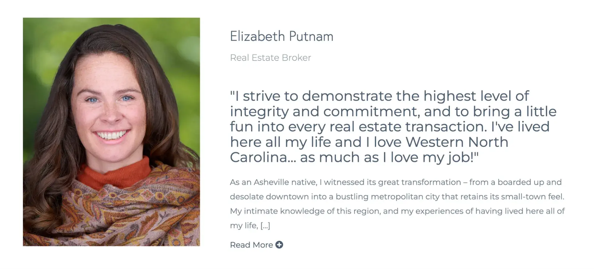 real estate bio, elizabeth putnam
