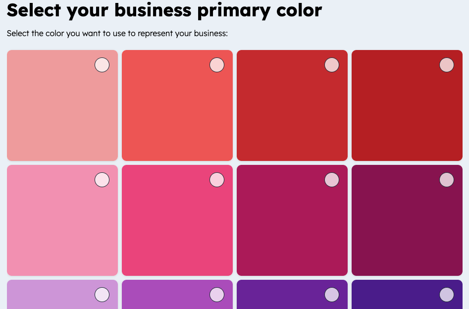 Hubspot Color Palette Primary Colors 