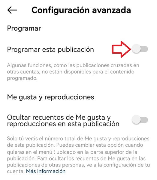 Cómo programar publicaciones en Instagram desde el móvil: configurar