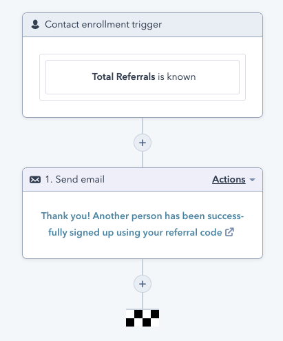 Configurar email de notificación de programa de referidos de HubSpot