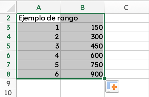 Cómo seleccionar rango de celdas en Excel