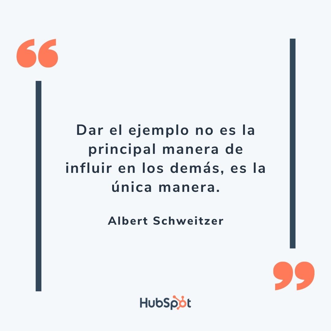 Frase de liderazgo y éxito de Albert Schweitzer