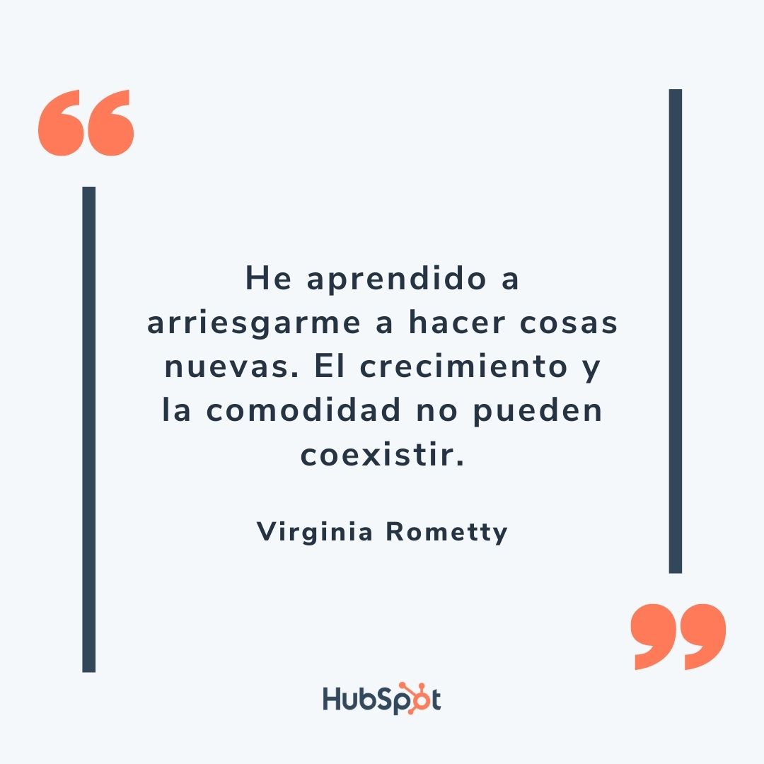 Frase de liderazgo y éxito de Virginia Rometty