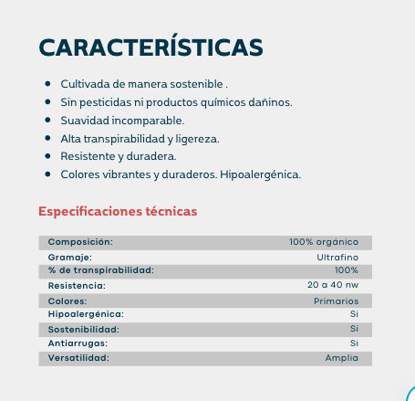 ficha técnica de producto