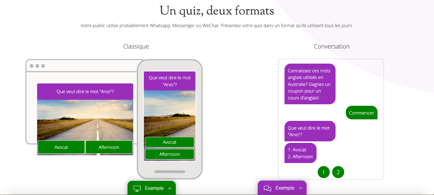 créer un quiz avec Fyrebox