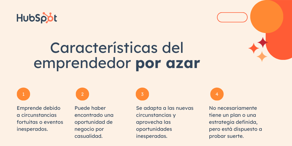 Características del emprendedor por azar