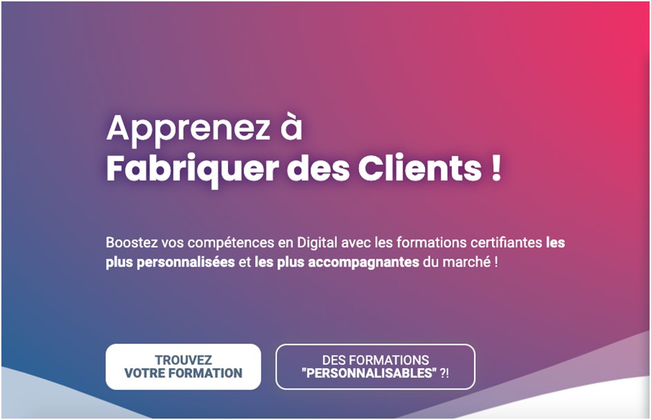 Formation sur mesure de La Fabrique à Clients