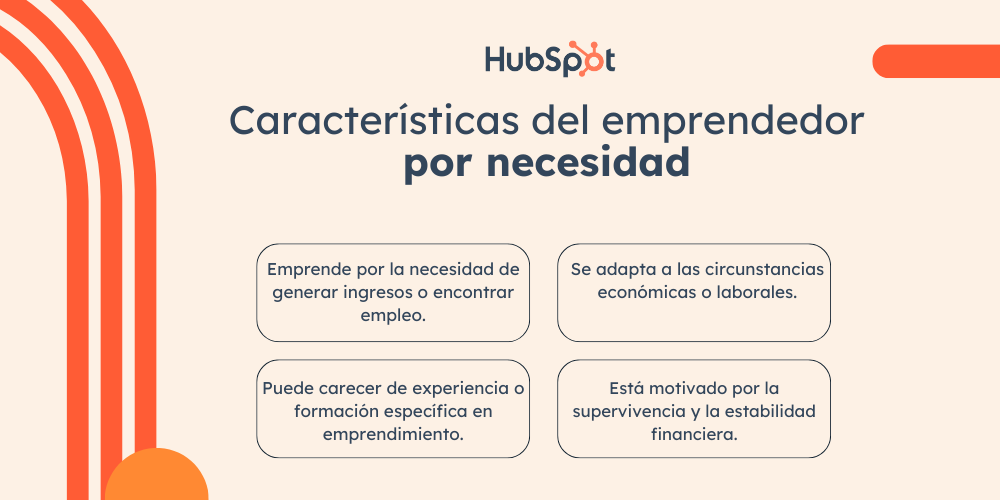 Características del emprendedor  por necesidad