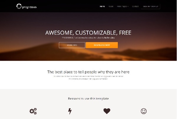 template bootstrap Progressus