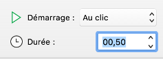 Sélectionner la durée de l'animation - PowerPoint