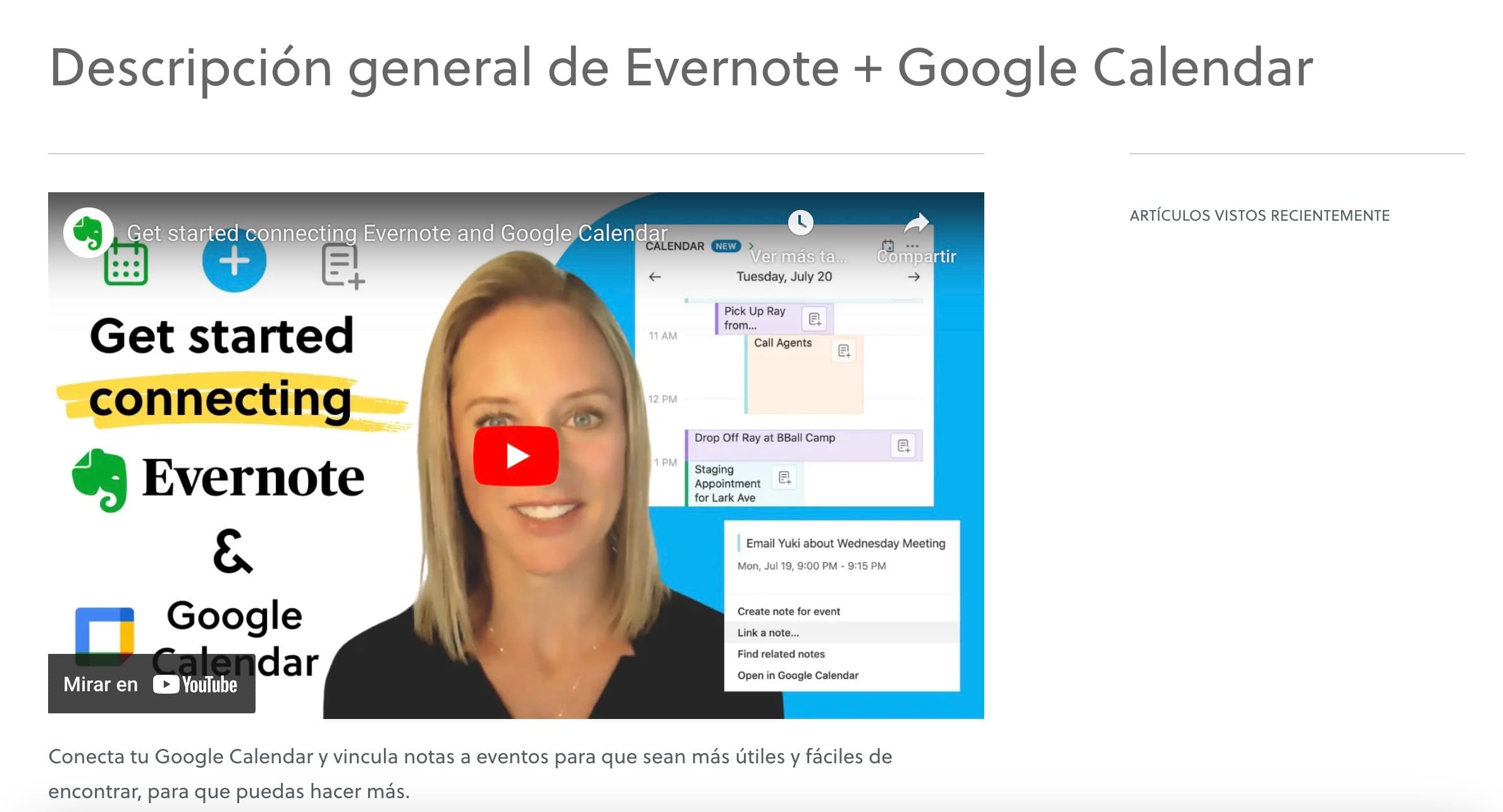 Apps de agenda y calendario: Evernote