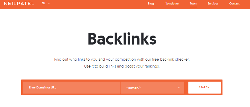 Herramienta de Backlinks de Neil Patel