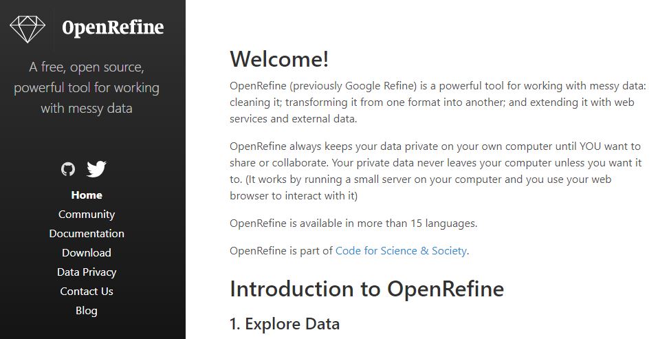 Herramienta de calidad de datos: OpenRefine
