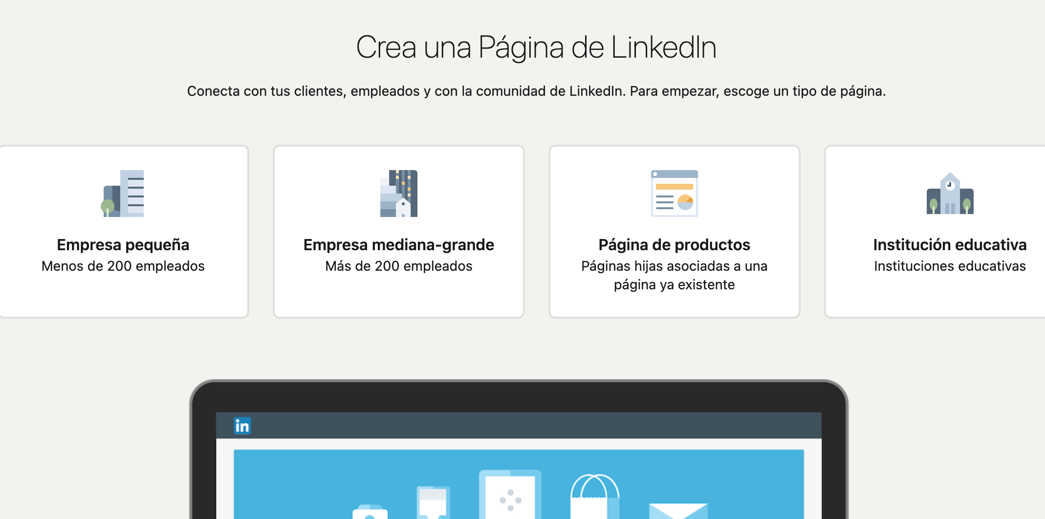 Cómo crear pagina de empresa en LinkedIn: elegir la opción más adecuada para tu empresa