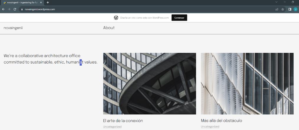 Cómo publicar un sitio web con WordPress: ejemplo