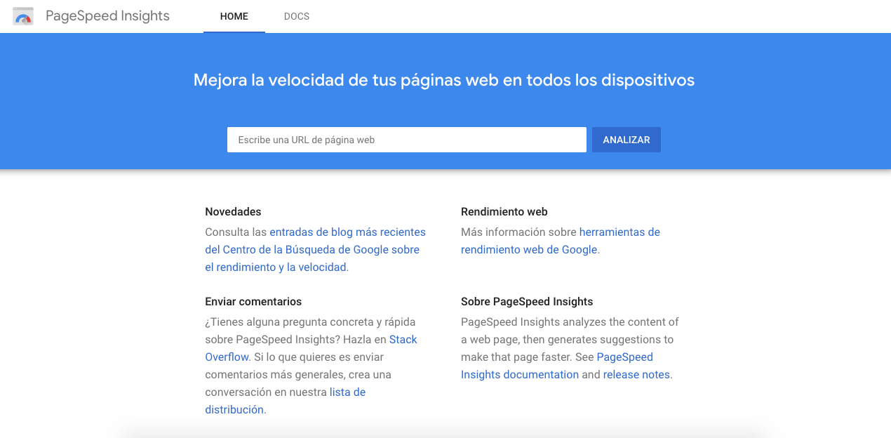 Google PageSpeed Insights: herramienta para realizar análisis web