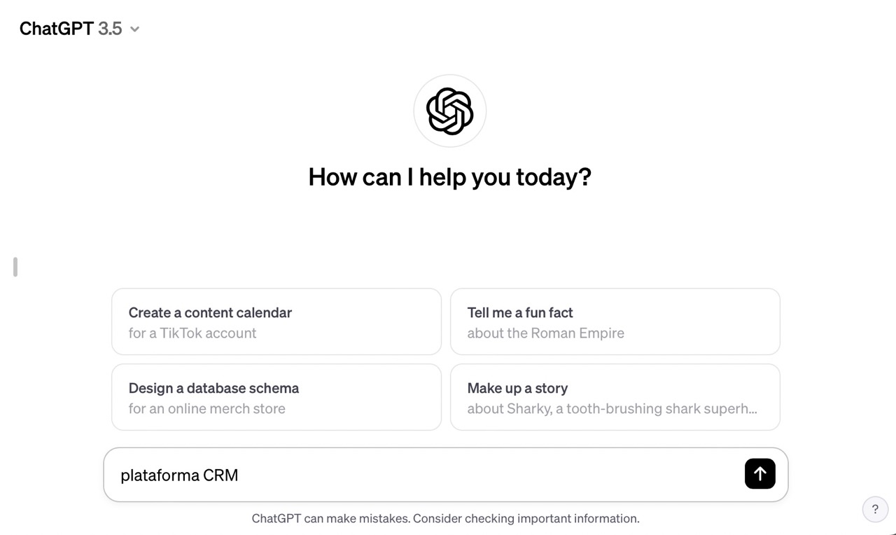 Cómo usar ChatGPT: interfaz de inicio