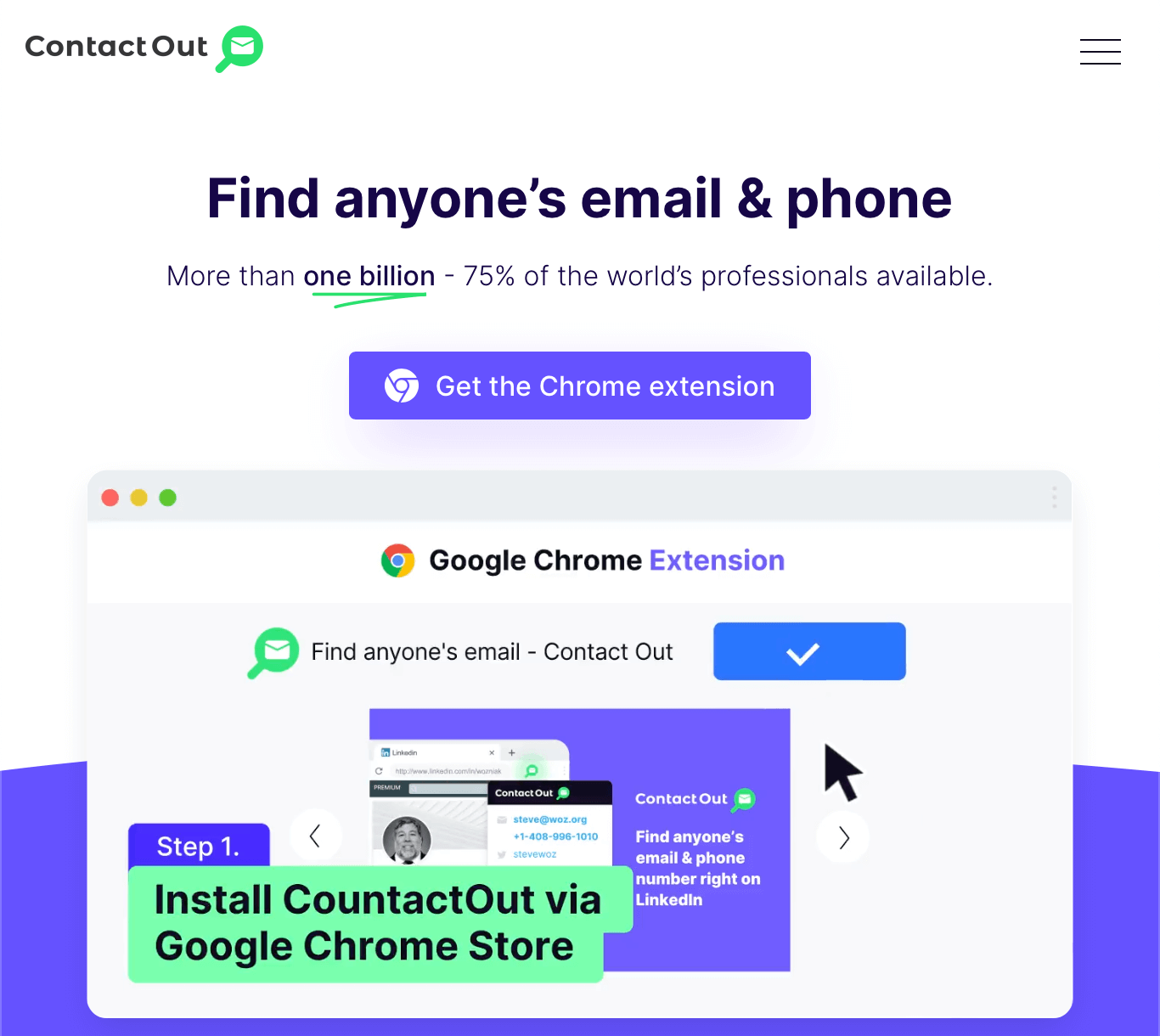 Plataforma para la búsqueda de dirección de correos electrónicos: ContactOut