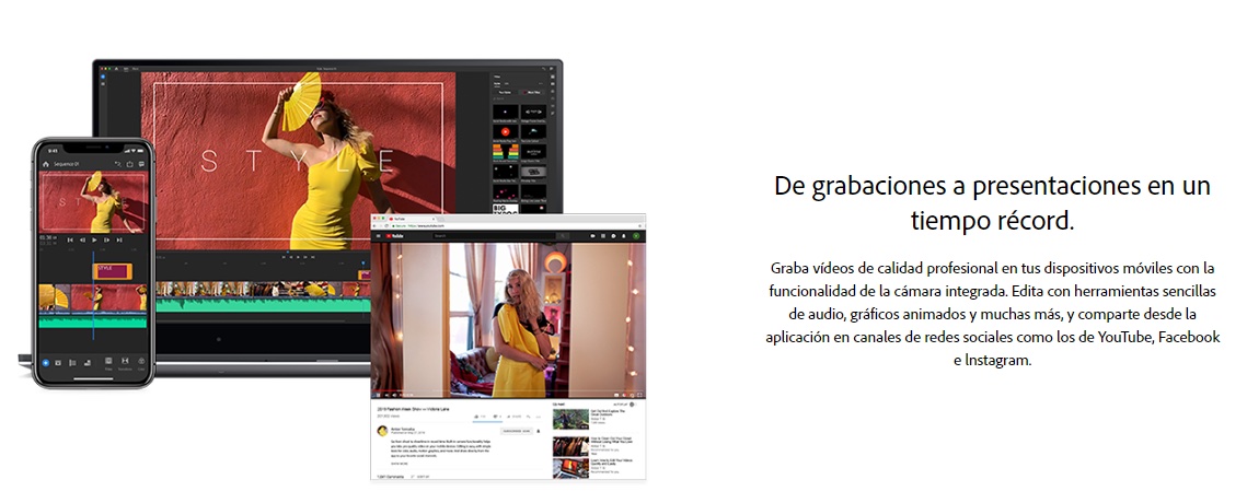 Editor de videos para YouTube: Adobe