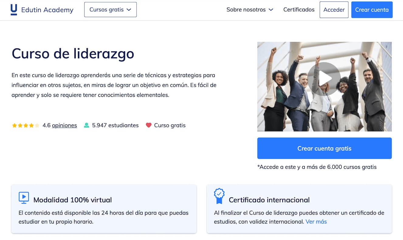 Curso de liderazgo de Edutin