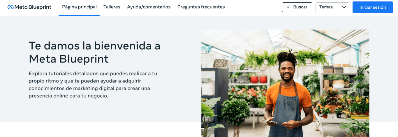 Plataforma educativa para especialistas en marketing: Meta Blueprint