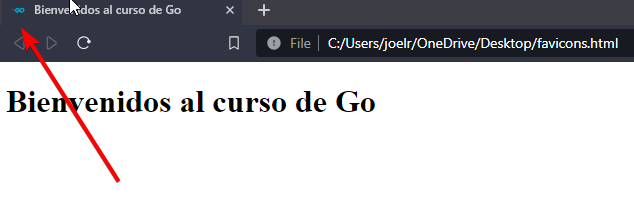 Favicono HTML de curso de Go