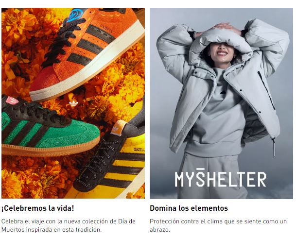 Ejemplo de imagen de marca de Adidas