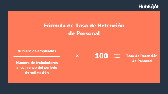 Fórmula para obtener la tasa de retención de personal