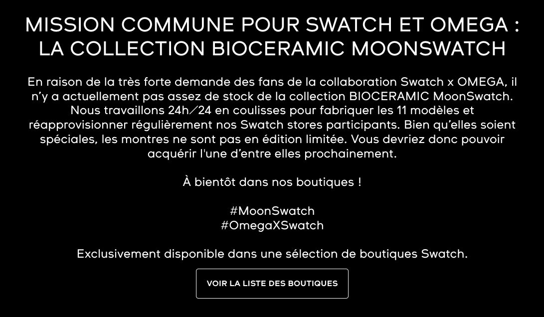 lancement moonswatch